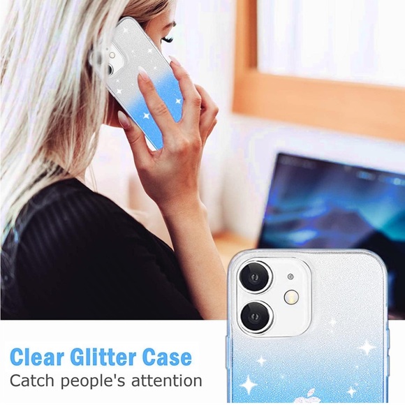 JJGoo iPhone 11 Case, BLUE GRADIENT , Flexible Cases for Women Girls (6.1 inch) - Picture 6 of 7